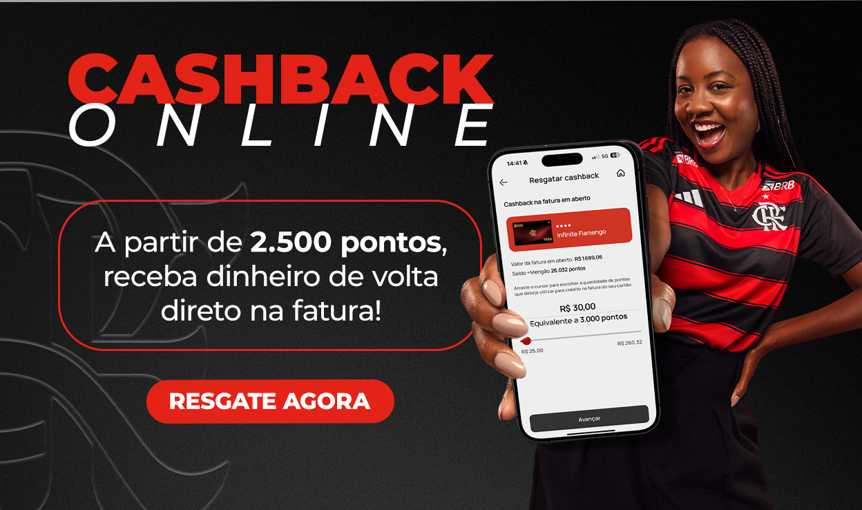 [DUX] Cashback Online: A partir de 2.500 pontos, receba dinheiro de volta direto na sua fatura!