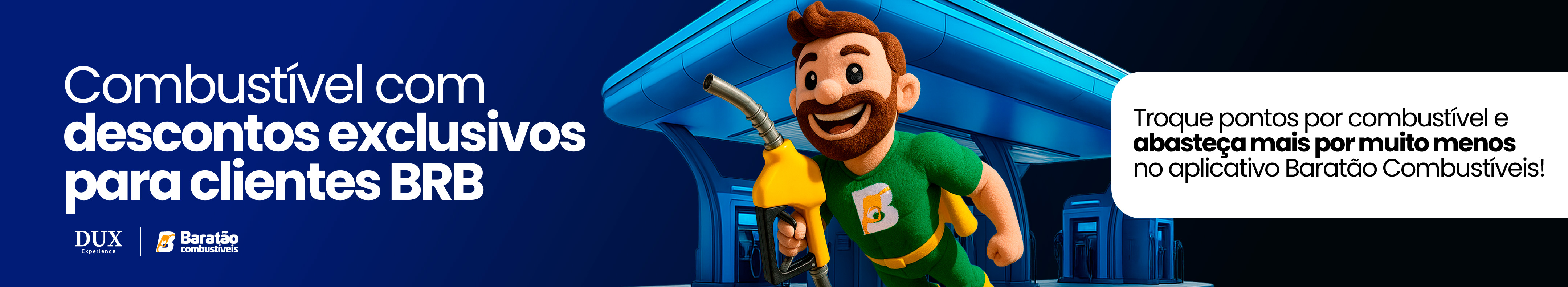 Combustível com descontos exclusivo para clientes BRB
