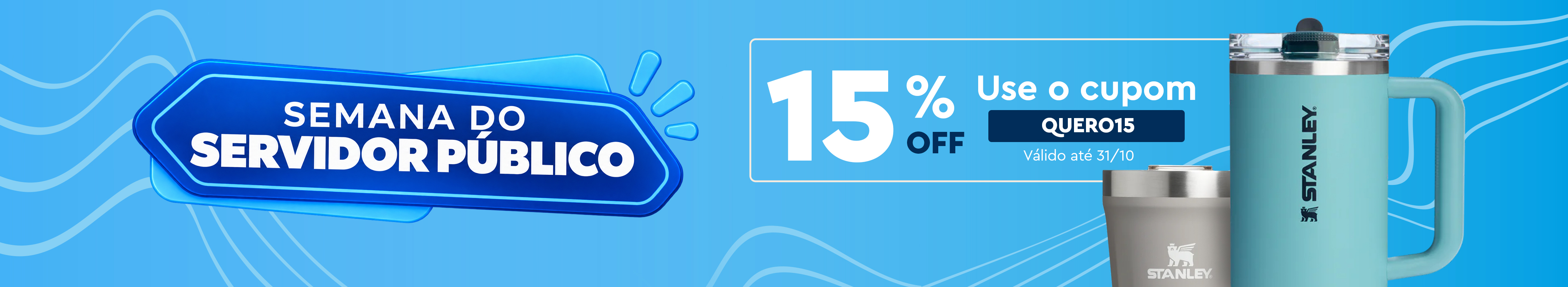Stanley: 15% OFF de desconto no site.