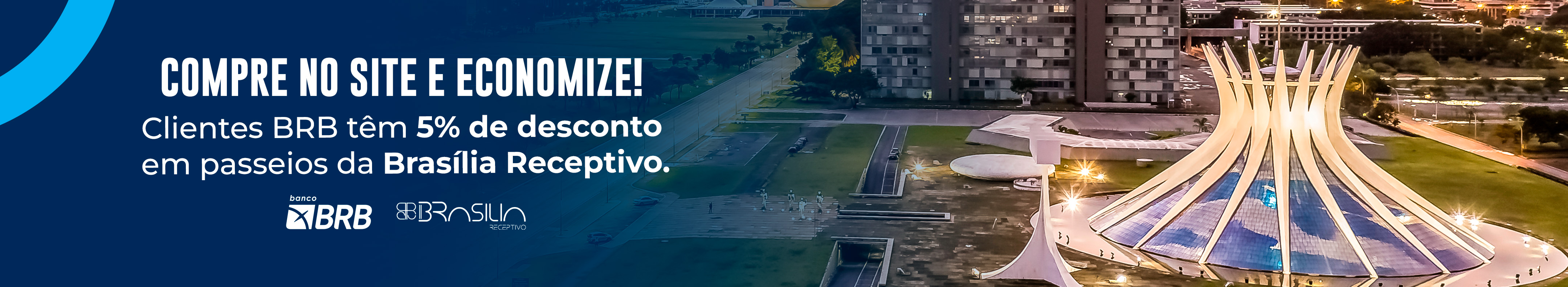 Brasília Receptivo: 5% de desconto em passeios.
