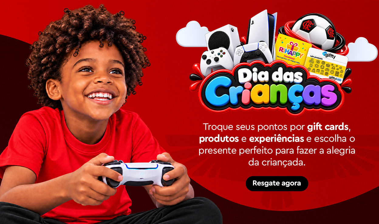  Dia das Crianças 2026 | Troque Pontos por Gift Cards e Games