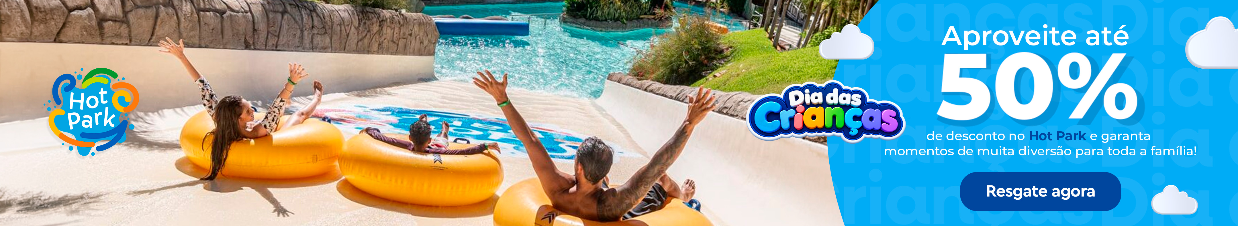 Aproveite até 50% de desconto no Hot Park e garanta momentos inesquecíveis de diversão para toda a família. Resgate agora com pontos no Curtaí.