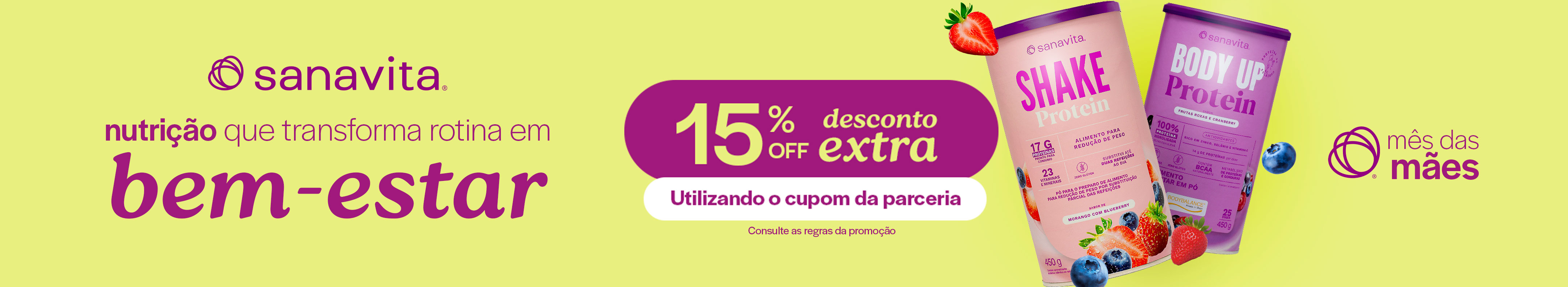 Dia das Mães: 15% OFF para cuidar de quem sempre cuidou de você!