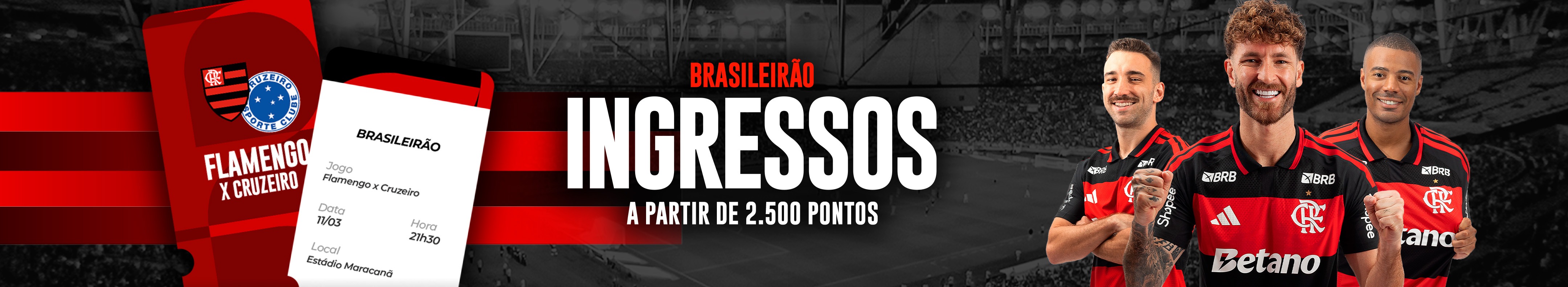 Par de ingressos - FLA x Cruzeiro 11/03/26