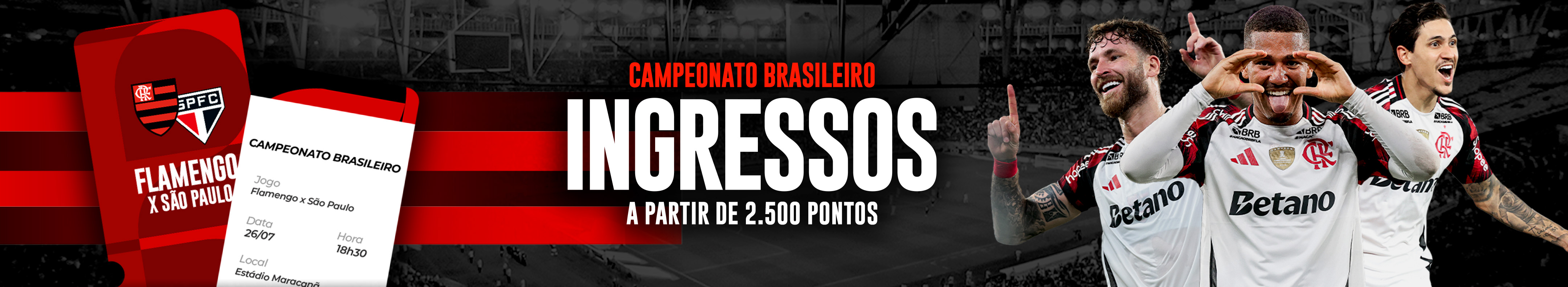Par de ingressos para cadeira superior oeste