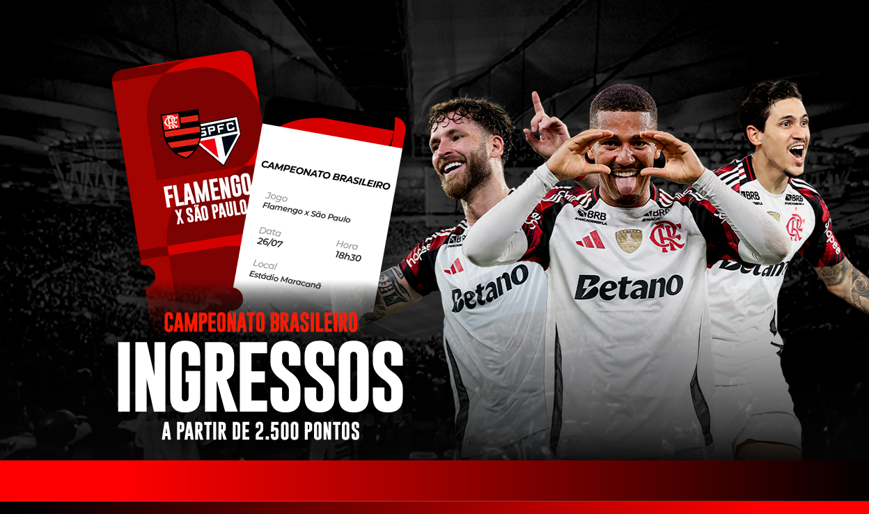 Par de ingressos para cadeira superior oeste | 26/07 - Flamengo x São Paulo